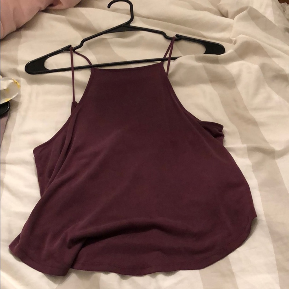 Maroon top, silence + noice brand